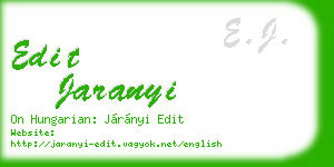 edit jaranyi business card